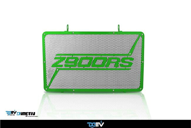 DIMOTIV di-rpc7-ka-26 3Dラジエーターカバー Z900RS (網チタン色+フレームグリーン色、受注生産品）｜パーツライン２４
