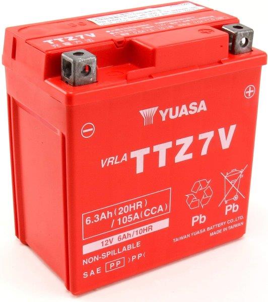 在庫有当日発送 TAIWAN YUASA 台湾ユアサ バイク用バッテリー 密閉型MFバッテリー　TTZ7V