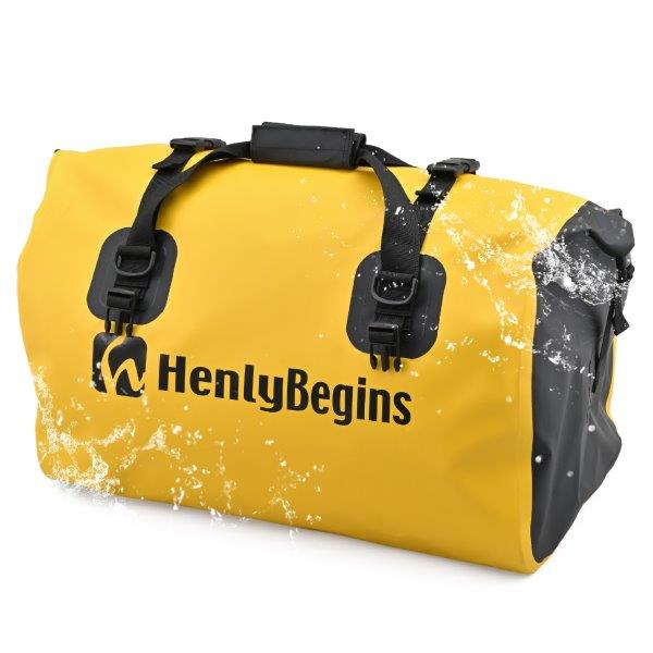 ☆ 48384 デイトナ Daytona ヘンリービギンズ Henly Begins DH-767 防水シートバッグ シート固定ベルト付属 60L イエロー