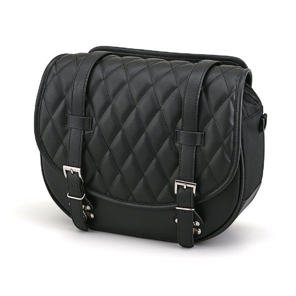 ☆ 32680 デイトナ ヘンリービギンズ DHS-30 サドルバッグ サイドバッグ ラウンドダイヤ ブラック 10L