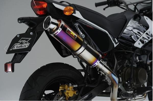 KSR110用ストライカー センター出しマフラー　中古 KSR110 ストライカーセンターアップマフラー