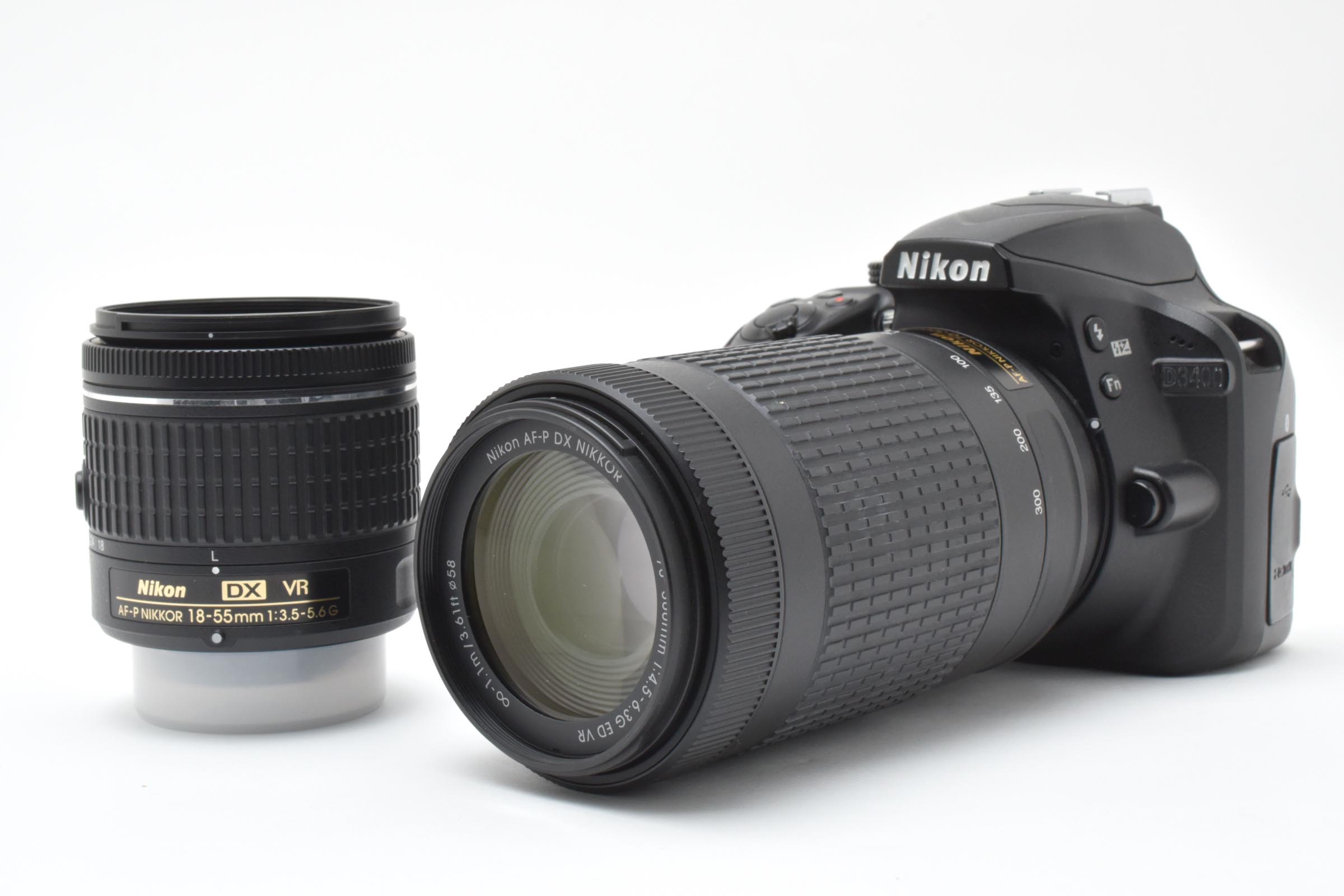 【中古】Nikon ニコン D3400 ダブルズームキット ブラック