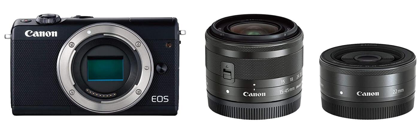 【中古】Canon キヤノン EOS M100 ダブルレンズキット ブラック