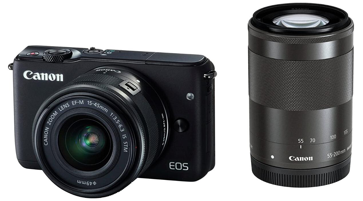 【中古】Canon キヤノン EOS M10 ダブルズームキット ブラック