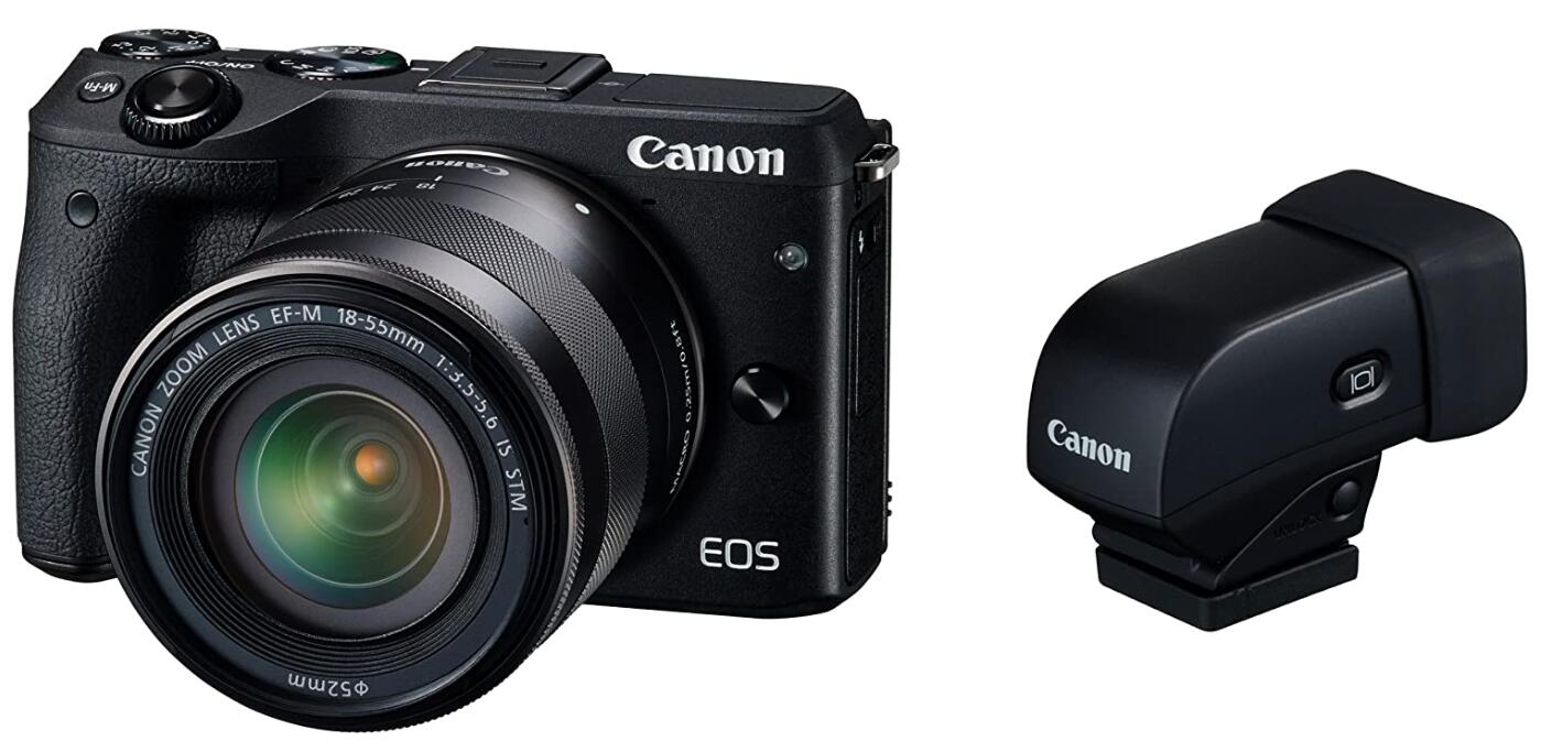 【中古】Canon キヤノン EOS M3 EF-M18-55 IS STM レンズEVFキット ブラック