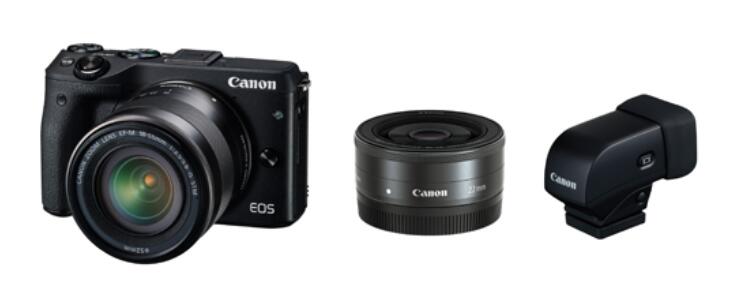 【中古】Canon キヤノン EOS M3 ダブルレンズEVFキット ブラック｜熊本カメラ店