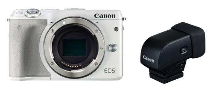 【中古】Canon キヤノン EOS M3 ボディ ホワイト EVFキット