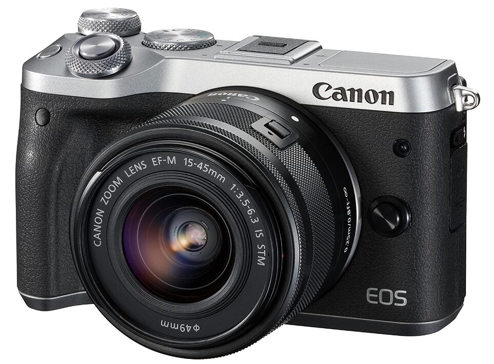 【中古】Canon キヤノン EOS M6 EF-M15-45 IS STM レンズキット シルバー