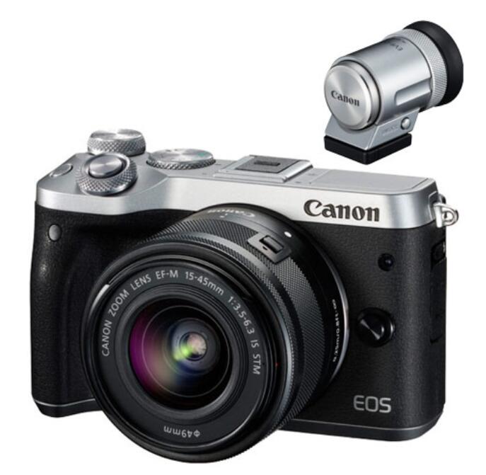【中古】Canon キヤノン EOS M6 EF-M15-45 IS STM レンズEVFキット シルバー