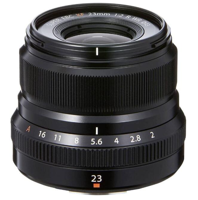 【中古】FUJIFILM フジフイルム XF23粍 F2 R WR 黒いこと