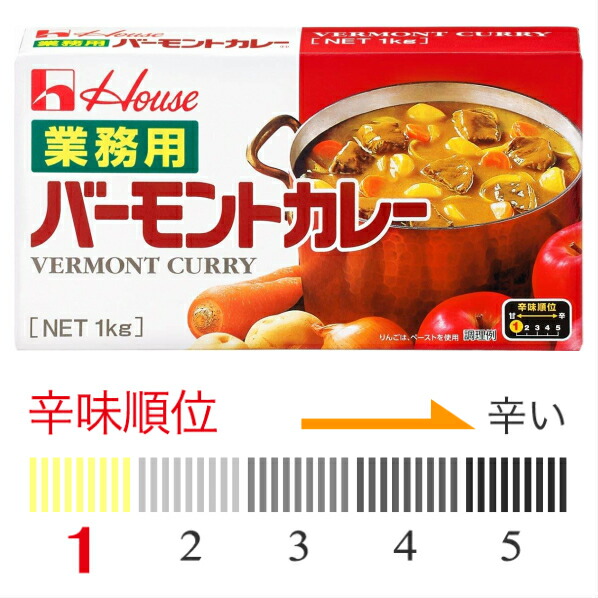 【業務用】ハウス食品　業務用バーモントカレー1kg（約50皿分）