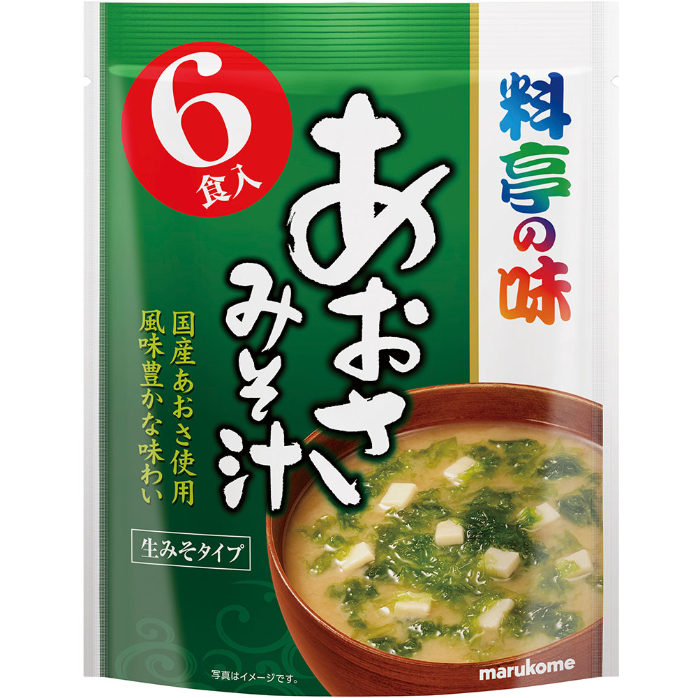 【marukome】マルコメ ＜料亭の味＞ ＼生みそタイプ／ あおさみそ汁 102g(17g×6食入)×42袋(7×6箱)