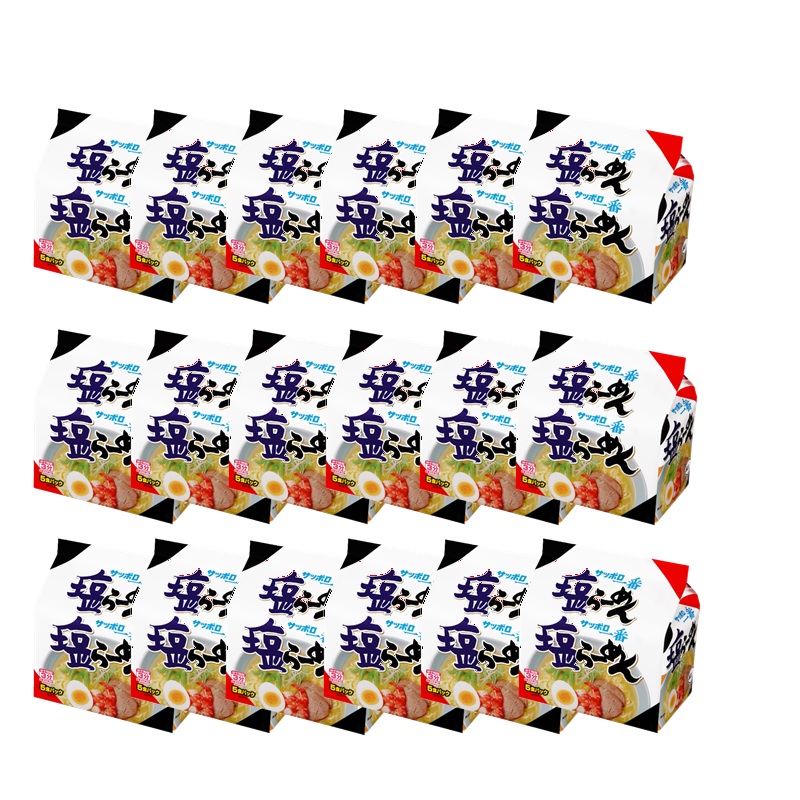 【サンヨー食品】<BR>サッポロ一番 塩らーめん 袋麺 5食入×18袋(90食) 箱買い まとめ買い