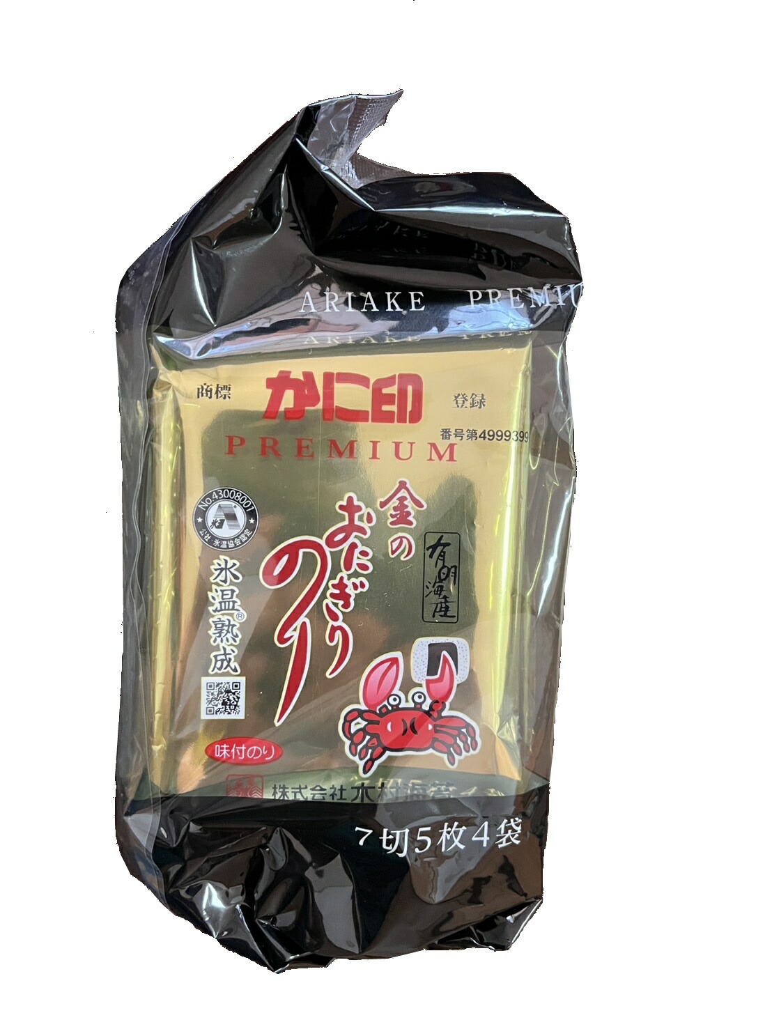 楽天市場】【木村海苔】かに印 PREMIUM有明海産 金のおにぎりのり ＜味