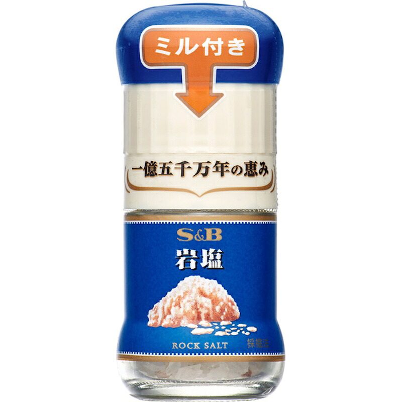【S&B】エスビー食品 ＼ミル付き／岩塩 ROCK SALT 40g×30個