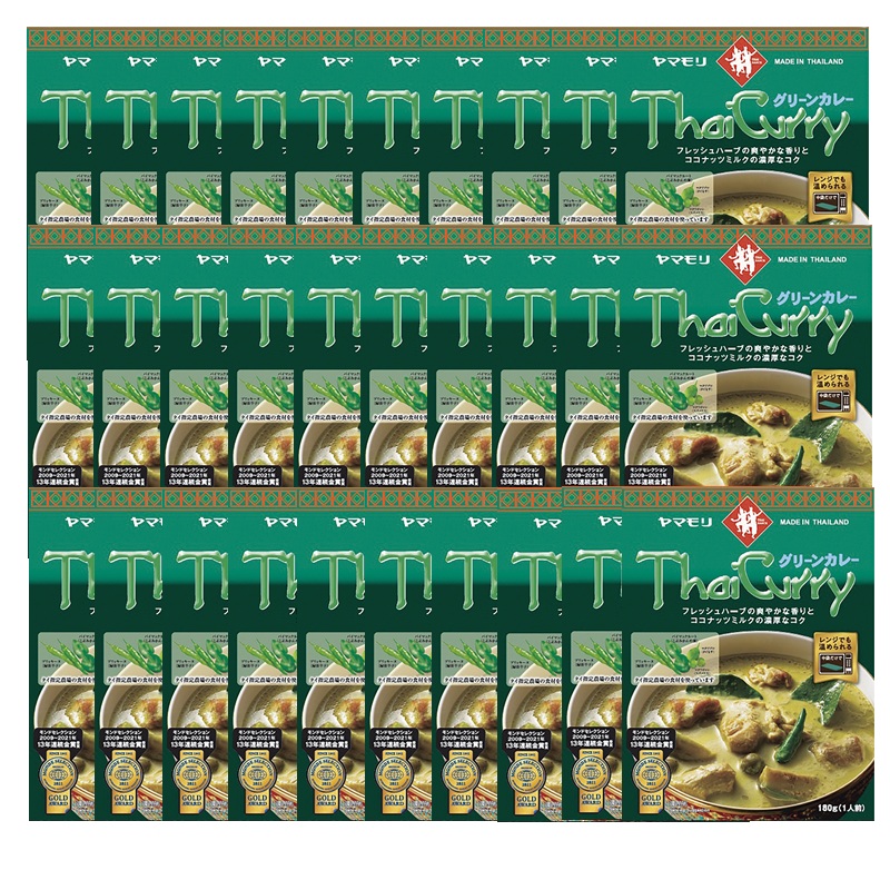 【ヤマモリ】Thai Curry タイカレー <グリーンカレー> 1人前 180g×30個|くまの中谷商店