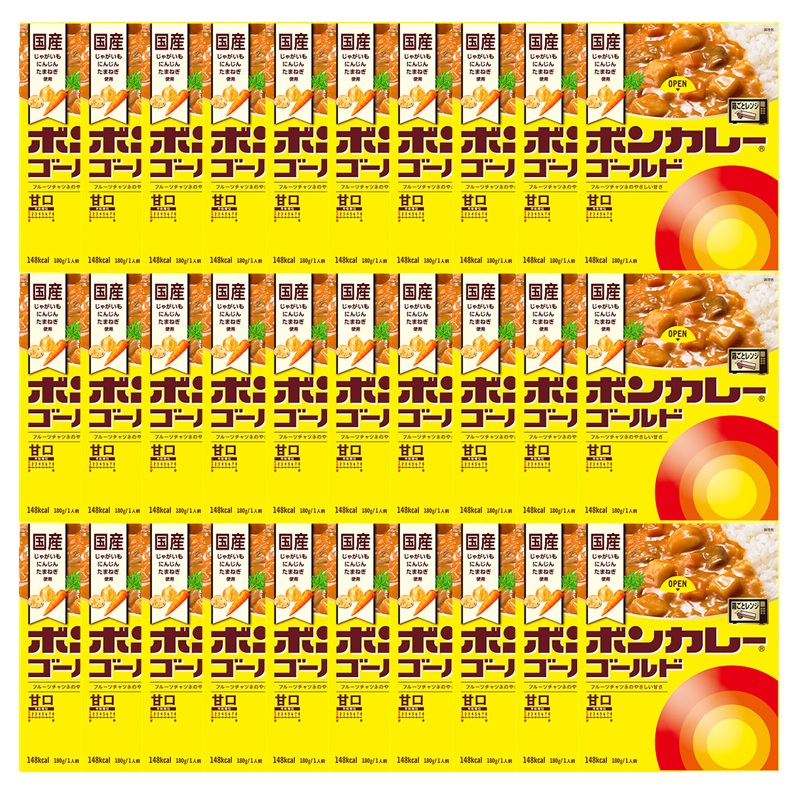 【大塚食品】 ボンカレー ゴールド ＜甘口＞ 180g×30個 まとめ買い 箱買い カレーセット