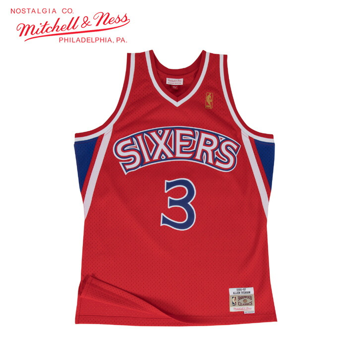 M N Nba 削減沽券 Mitchell Ness ミッチェルアンドネス 籠球 リプリケーションユニホーム 353ja32fgyaiv Nba セブンティシクサーズ Swingman Tシャツ ウディアレン アイバーソン キャットポス不可 Gullane Com Br