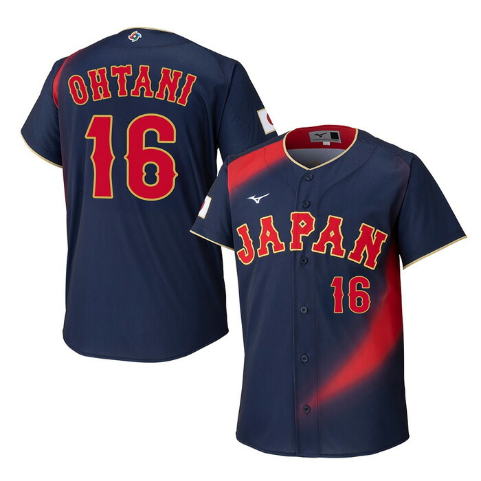 mizuno/ミズノ 野球 トップス [12jrmj9301-16 レプリカユニフォーム(ビジター)／選手名・番号入り【2026 WORLD BASEBALL CLASSIC TM】] ユニフォーム_大谷翔平選手【ネコポス不可能】