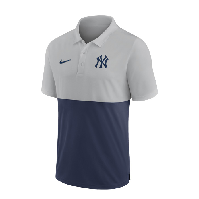 NIKE ナイキ 野球 トップス nkei-11g5-nk-00k TeamBaselineStripedPolo  NEWYORKYANKEES_ニューヨークヤンキース_MLB_メジャーリーグ_ポロシャツ_半袖 【予約販売品】