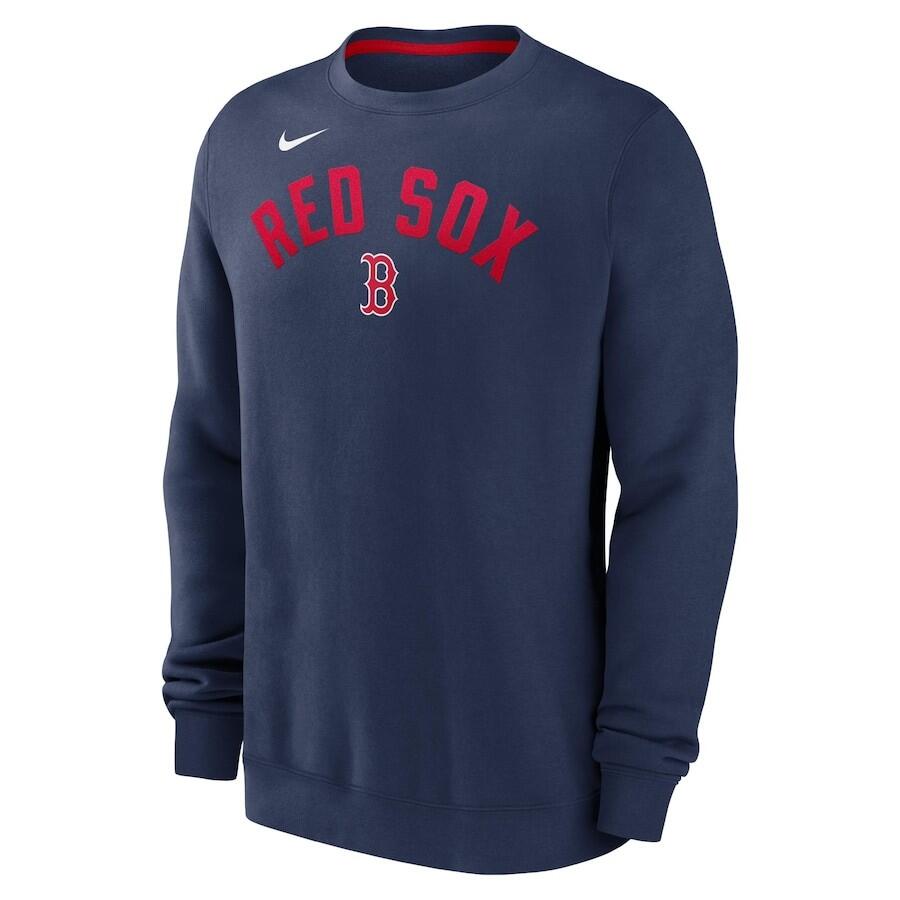 NIKE/ナイキ ベイスボール トップス [nkpu-046n-bq-n9p クラシックツイルクルーネックフリース] BOSTONREDSOX_ボストンレッドソックス_MLB_大リーグ競技団体_調教師_汗水_長袖 【ネコポス不可】