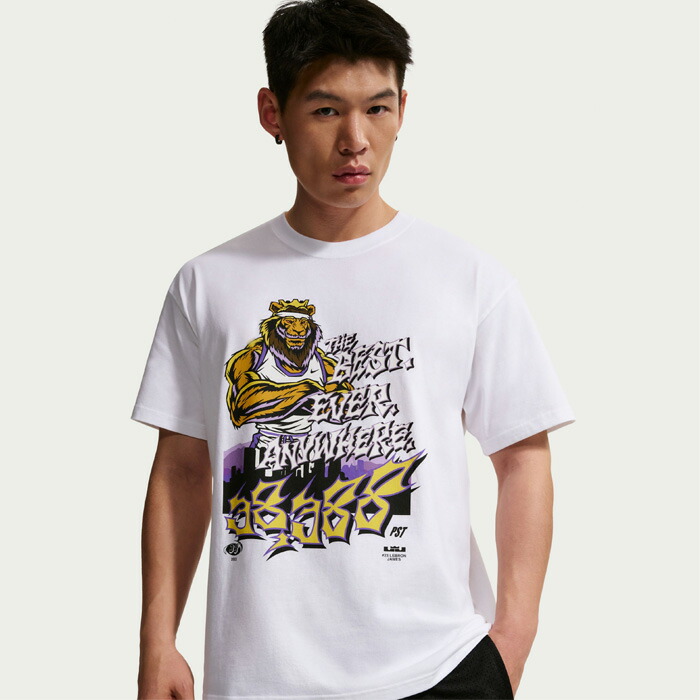 【4月10日(金)発売】NIKE/ナイキ バスケットボール トップス [ih8576-100 LJ S/S Tシャツ M90 FR] レブロン_NBA_Tシャツ_半袖 【ネコポス対応】