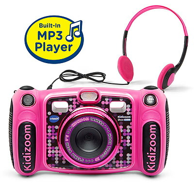VTech Kidizoom Camera DUO 5.0 Deluxe ピンクDigital Selfie Camera with MP3 Player and Headphones Pink 訳あり