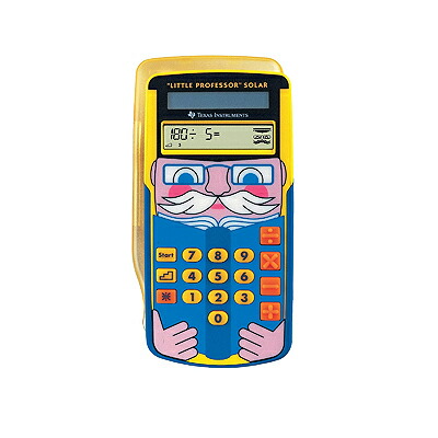 Texas Instruments Little Professor 計算器 黄色 × 青色 一つ星の州 TI-リトル 教授 ソーラー TI-Little仕立て上げる用計算器  LPROF PWB 11E1 【貨物輸送無料】英語書きあらわす