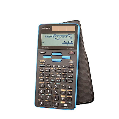SHARP EL-W535TGB-BL 16桁 関数電卓 422 関数 ブラック ＆ ブルー WriteView 4行表示 シャープ 【定形外郵便のみ送料無料】英語表記 科学計算用電卓 関数電卓 大型LCDディスプレイ 電池・ソーラーハイブリッド駆動 Sharp EL-W535TGBBL Scientific Calculator