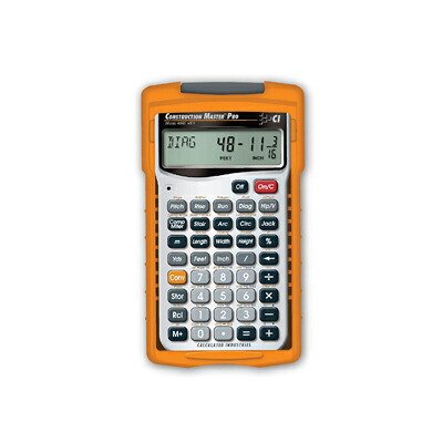 Construction model 4065 シルバー カバー:オレンジ 電卓 建設計算機 分数計算機 寸法計算 Construction Master Pro CM Pro【定形外郵便のみ送料無料】並行輸入品 英語表記のみ 日本語説明書無し※輸入品のため、電池別売|くまたんの店 店