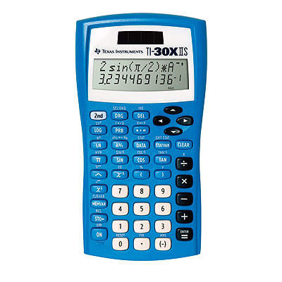 Texas Instruments TI-30X IIS ブルー 【定形外郵便のみ送料無料】ソーラーバッテリー 関数電卓 計算ツール 電卓 10桁 並行輸入品 ※代引き・ニッセン後払いできません