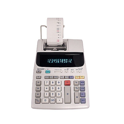 Sharp EL-1801V 電卓 ホワイト シャープ 印刷計算機 EL1801V【送料無料】※ ロール紙なし大型12桁ディスプレイ(※電池別売)青色蛍光ディスプレイSharp EL-1801V Two-Color Printing Calculator※配沖縄九州北海道離島のご注文はお受けできません｜くまたんの店　店 15,392円