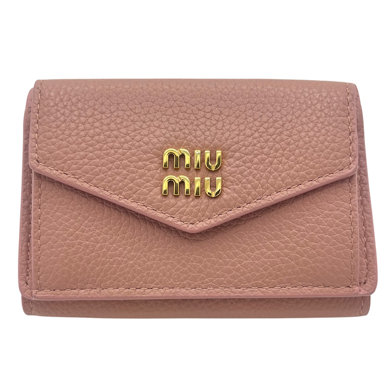 miu miu ブラウン 三つ折り財布 楽天市場】ミュウミュウ□ 三つ折り財布 5MH021_2CSB_F0NQY 牛革