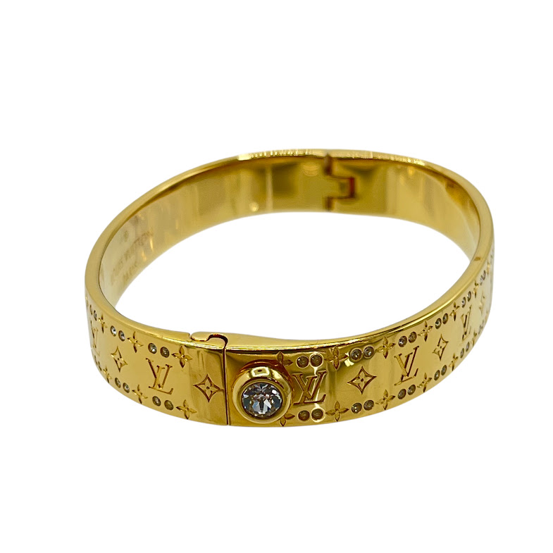 楽天市場】LOUIS VUITTON ルイ ヴィトン カフ ナノグラム バングル