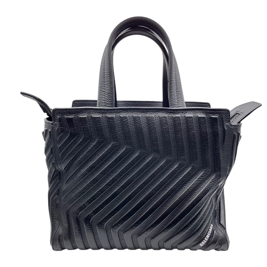 バレンシアガ(BALENCIAGA) 715048 CAR カージップ イースト ウエスト スモール ２WAY トート ハンドバッグ/ショルダーバッグ ユニセックス (カラー：ブラック) 【ABランク】【中古】