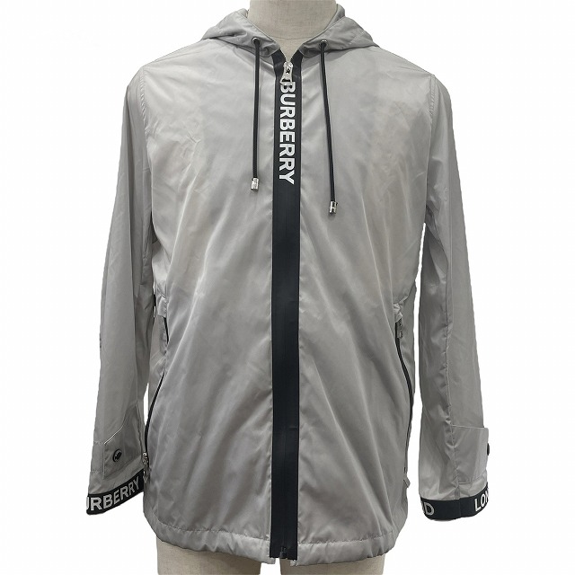 【楽天市場】バーバリー(BURBERRY) 8027531 ロゴテープ ECONYL ナイロンジャケット パーカー / フーテッドブルゾン ...