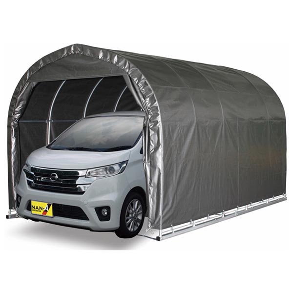 【送料無料!】南栄工業 パイプ車庫 ベース式 メタリックシルバー(MSV) 2540B MSV金属色とグレートーンを混ぜた重厚なデザイン|ごようきき。クマぞう