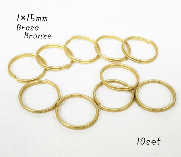 公式】 25mm kume1187 ブラス 5個セット 真鍮生地 平二重リング レザークラフト道具、材料