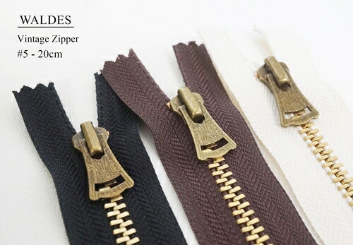 楽天市場】15cm 20cm WALDES ヴィンテージジッパー #3
