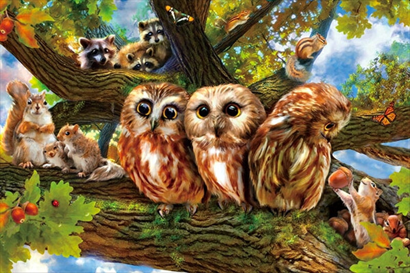 パクジロウ 楽天市場】月夜のシロフクロウ(500ピース) 6172078