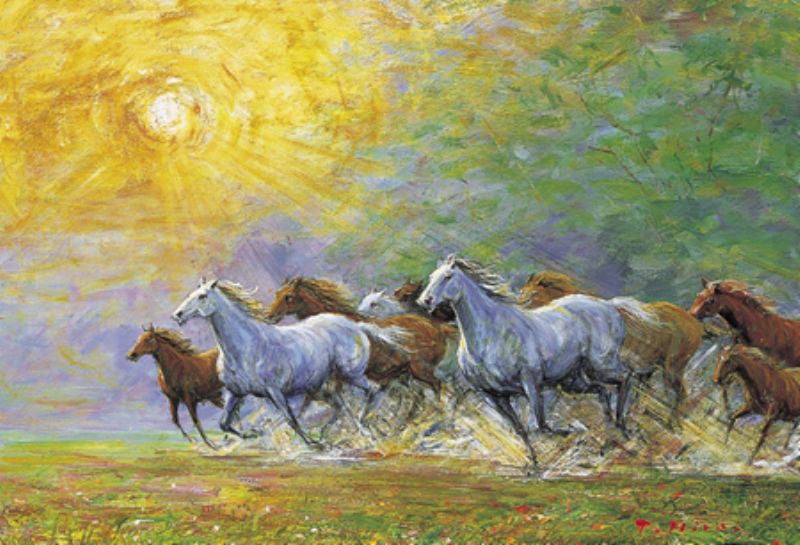 楽天市場】1000ピースジグソーパズル 富士駿馬（小笠原ゑつこ