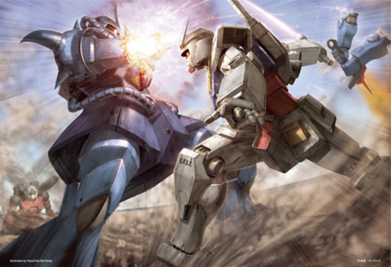 【引上品】300ピースジグソーパズル 機動戦士ガンダム 砂漠の戦闘 《廃番商品》 ビバリー 83-026 (26×38cm)