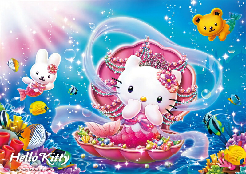 108ピースジグソーパズル ハローキティのマーメイドプリンセス〈貯金箱パッケージ〉 《廃番商品》 ビバリー 108-811 (18.2×25.7cm)