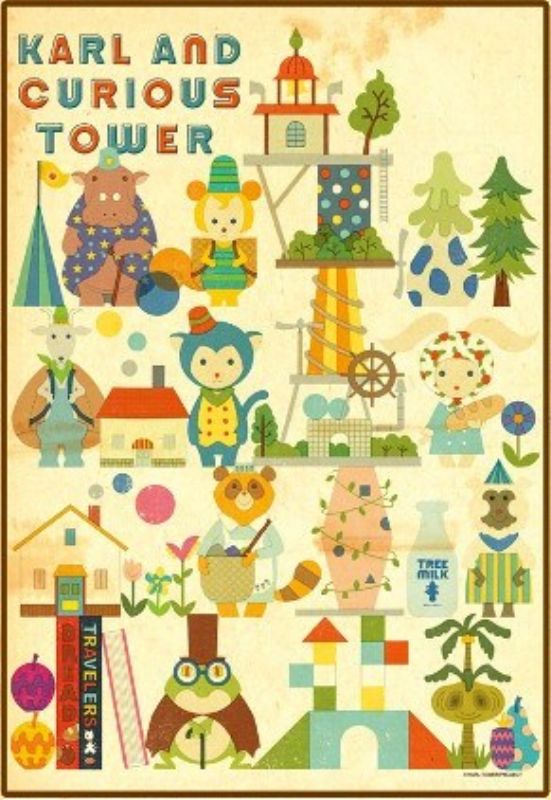 300ピースジグソーパズル カルルとふしぎな塔 ふしぎな街のなかま 《廃番商品》 エンスカイ 300-391 (26×38cm)画像