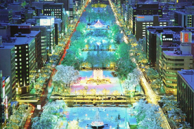 【引上品】1000ピースジグソーパズル きらめく札幌の夜-北海道 《廃番商品》 エポック社 11-366 (50×75cm)
