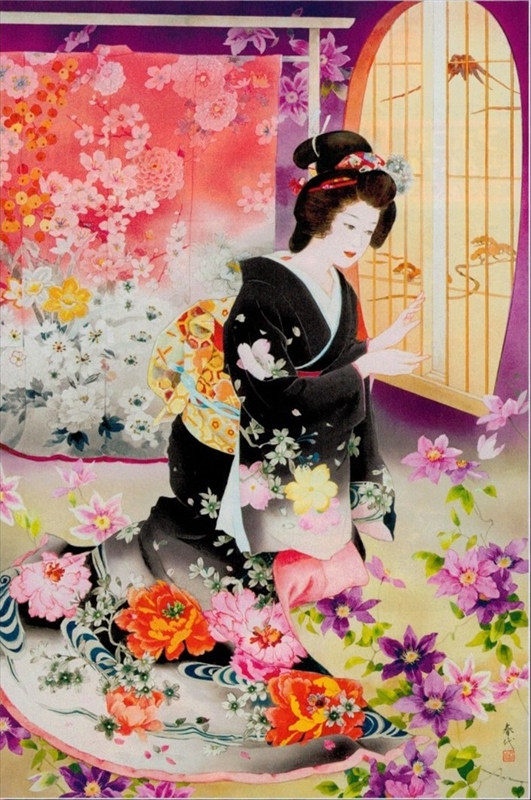 1000ピースジグソーパズル 恋風（こいかぜ）（春代） 《廃番商品》 エポック社 11-564 (50×75cm)画像