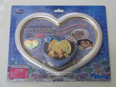 ステンドアート180ピースジグソーパズル ムーンライトパーティー（パネルセット） 《廃番商品》 テンヨー DSH-180-407 (ハート形18.3×25.8cm)