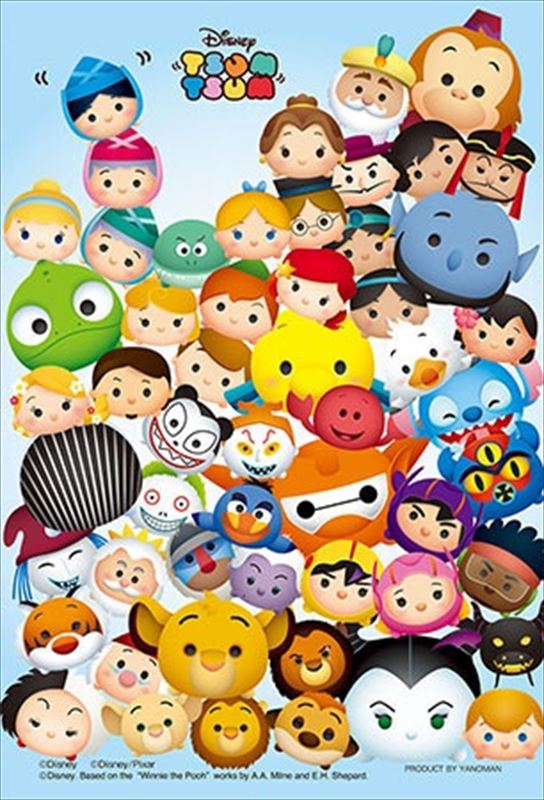 プリズムアート70ピースジグソーパズル 「ツムツム」-たくさん2- 《廃番商品》 やのまん 97-93 (10×14.7cm)