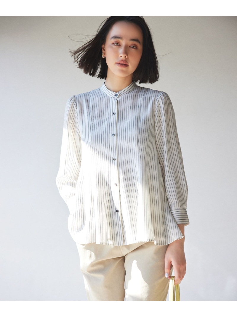 【SALE／30%OFF】リヨセルシャーティングペプラム トップ 短い出し物 クミキョク トップス プルオーバー・トップ ベージュ 白いこと 米国海軍 青碧【RBA_E】【貨物輸送無料】[ Fashion]
