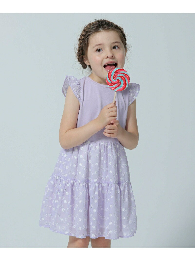 150 160cm 刺繍シフォンワンピース 組曲 Kids クミキョク ワンピース シャツワンピース パープル ネイビー 送料無料 Rakuten Fashion Vmaphotographystudios Com